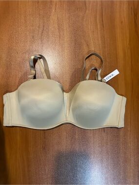 NWT Soma Strapless Convertible Bra Nude Beige Size 42C Smooth Full Coverage